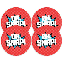 Load image into Gallery viewer, Oh Snap 3.5 Inch Round Coasters