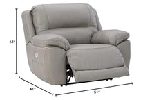 Load image into Gallery viewer, Signature Design by Ashley Dunleith Zero Wall Recliner with Power Headrest, Gray
