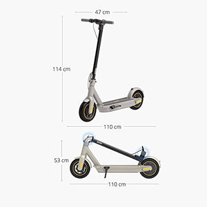 Segway Ninebot MAX G30LP Electric Kick Scooter, Up to 25 Miles Long-range Battery, Max Speed 18.6 MPH, Lightweight and Foldable, Gray, Large