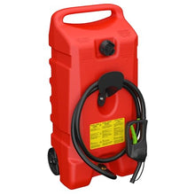 Load image into Gallery viewer, Scepter Flo N&#39; Go Duramax 14 Gallon Portable Gas Fuel Tank Container Caddy with LE Fluid Transfer Siphon Pump and 10 Foot Long Hose, Red
