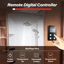 Load image into Gallery viewer, RVPart Pro RV Tankless Water Heater Propane - RV Instant Water Heater with 15 x 15 inches White Door and Remote Controller Included - Endless Hot Water for RV - DC 12V Power
