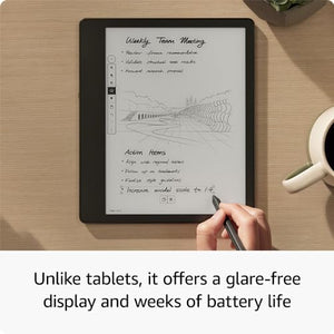 Amazon Kindle Scribe (16 GB) - 10.2” 300 ppi Paperwhite display, a Kindle and a notebook all in one, convert notes to text and share, includes Basic Pen