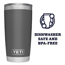 Load image into Gallery viewer, YETI Rambler 20 oz Tumbler, Stainless Steel, Vacuum Insulated with MagSlider Lid, Charcoal
