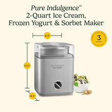 Load image into Gallery viewer, CUISINART Ice Cream Maker, Ice Cream and Frozen Yogurt Machine, 2-Qt. Double-Insulated Freezer Bowl, Silver, ICE30BCP1
