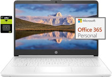 Load image into Gallery viewer, HP Newest 14&quot; Ultral Light Laptop for Students and Business, Intel Quad-Core N4120, 16GB RAM, 128GB Storage(64GB eMMC+64GB Ghost Manta SD), 1 Year Office 365, Webcam, HDMI, WiFi, USB-A&amp;C, Win 11 S
