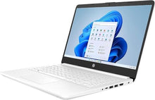 Load image into Gallery viewer, HP Newest 14&quot; Ultral Light Laptop for Students and Business, Intel Quad-Core N4120, 16GB RAM, 128GB Storage(64GB eMMC+64GB Ghost Manta SD), 1 Year Office 365, Webcam, HDMI, WiFi, USB-A&amp;C, Win 11 S
