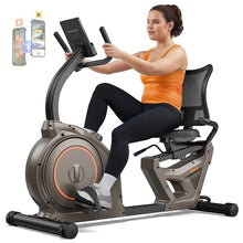 Load image into Gallery viewer, Niceday Recumbent Exercise Bike, Recumbent Bike for Home, Recumbent Stationary Bike 400LBS Weight Capacity, Magnetic Recumbent Bike with Smart APP, LCD Monitor, Heart Rate Handle
