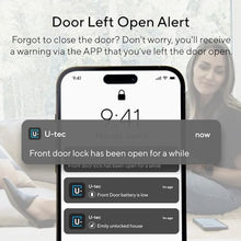 Load image into Gallery viewer, ULTRALOQ U-Bolt Pro WiFi Smart Lock with Door Sensor, 8-in-1 Keyless Entry Door Lock with Built-in WiFi,Fingerprint ID,App Remote Control,Auto Unlock,Door Status Alert,WiFi Deadbolt Door Lock
