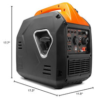 Load image into Gallery viewer, WEN 56203i Super Quiet 2000-Watt Portable Inverter Generator w/Fuel Shut Off, CARB Compliant, Ultra Lightweight, Black/Orange
