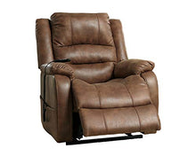 Load image into Gallery viewer, Signature Design by Ashley Yandel Faux Leather Electric Power Lift Recliner for Elderly, Brown
