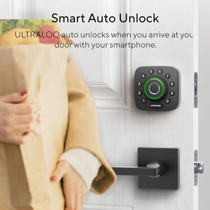 ULTRALOQ U-Bolt Pro WiFi Smart Lock with Door Sensor, 8-in-1 Keyless Entry Door Lock with Built-in WiFi,Fingerprint ID,App Remote Control,Auto Unlock,Door Status Alert,WiFi Deadbolt Door Lock