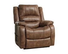 Load image into Gallery viewer, Signature Design by Ashley Yandel Faux Leather Electric Power Lift Recliner for Elderly, Brown
