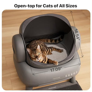 Neakasa M1 Open-Top Self Cleaning Cat Litter Box, Automatic Cat Litter Box with APP Control, Odor-Free Waste Disposal includes Trash Bags