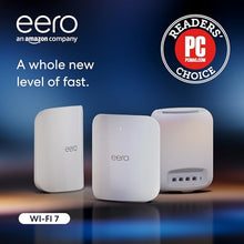 Load image into Gallery viewer, Amazon eero Max 7 mesh wifi router | 10 Gbps Ethernet | Coverage up to 7,500 sq. ft. | Connect 200+ devices | Ideal for Gaming | 3-Pack | Latest Gen
