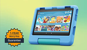 Amazon Fire HD 8 Kids tablet, ages 3-7. Top-selling 8" kids tablet on Amazon - 2022 | ad-free content with parental controls included, 13-hr battery, 32 GB, Blue