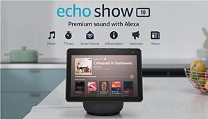 Amazon Echo Show 10 (3rd Gen) | HD smart display with premium sound, motion and Alexa | Charcoal