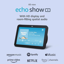 Load image into Gallery viewer, Amazon Echo Show 8 (3rd Gen, 2023 release) | With Spatial Audio, Smart Home Hub, and Alexa | Charcoal
