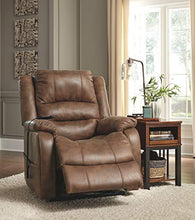 Load image into Gallery viewer, Signature Design by Ashley Yandel Faux Leather Electric Power Lift Recliner for Elderly, Brown
