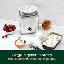 Load image into Gallery viewer, CUISINART Ice Cream Maker, Ice Cream and Frozen Yogurt Machine, 2-Qt. Double-Insulated Freezer Bowl, Silver, ICE30BCP1
