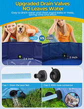 Load image into Gallery viewer, VISTOP Extra Large Foldable Dog Pool XXL, Hard Plastic Shell Portable Swimming Pool for Dogs Cats and Kids Pet Puppy Bathing Tub Collapsible Kiddie Pool (67inch.D x 11.8inch.H, Blue)
