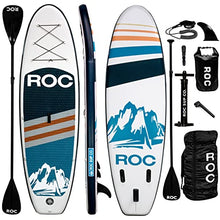 Load image into Gallery viewer, Roc Inflatable Stand Up Paddle Boards with Premium SUP Paddle Board Accessories, Wide Stable Design, Non-Slip Comfort Deck for Youth &amp; Adults (Navy, 10 FT)
