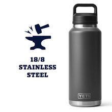 Load image into Gallery viewer, YETI Rambler 46 oz Bottle, Vacuum Insulated, Stainless Steel with Chug Cap, Charcoal
