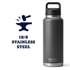 YETI Rambler 46 oz Bottle, Vacuum Insulated, Stainless Steel with Chug Cap, Charcoal