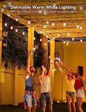 Load image into Gallery viewer, Govee Smart Outdoor String Lights H7021, RGBIC Warm White 96ft (2 Ropes of 48ft) LED Bulbs, WiFi Patio Lights Work with Alexa, Google, APP Control, IP65 Waterproof, Dimmable for Balcony, Backyard
