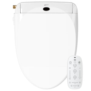 LEIVI Electric Bidet Smart Toilet Seat with Dual Control Mode, Adjustable Warm Water and Air Dryer, Ultra Slim Heated Toilet Seat, Oscillating and Pulsating Spray Wash, LED Nightlight, Elongated