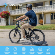 Load image into Gallery viewer, HOVERFLY OUREA Electric Bike 26&quot;, 750W Peak Motor Mountain Ebike, Up to 40 Miles 20MPH Removable Battery, 7-Speed and Shock Absorber, Electric Commuter Bike for Adults Black
