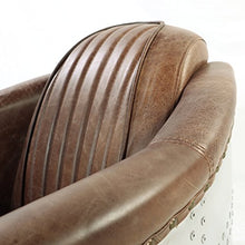 Load image into Gallery viewer, Acme Brancaster Chair in Retro Brown Top Grain Leather and Aluminum
