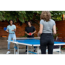 Load image into Gallery viewer, STIGA XTR Professional Outdoor Table Tennis Tables – All Weather Aluminum Waterproof Outdoor or Indoor Design with Net &amp; Post - 10 Minute Easy Assembly Ping Pong Table with Compact Storage
