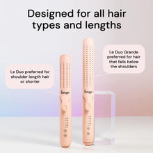 Load image into Gallery viewer, L&#39;ANGE HAIR Le Duo Grande 360° Airflow Styler | 2-in-1 Curling Wand &amp; Titanium Flat Iron Professional Hair Straightener and Curler with Cooling Air Vents to Lock in Style | Adjustable Temp (Blush)
