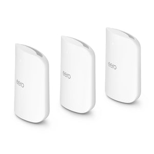 Amazon eero Max 7 mesh wifi router | 10 Gbps Ethernet | Coverage up to 7,500 sq. ft. | Connect 200+ devices | Ideal for Gaming | 3-Pack | Latest Gen