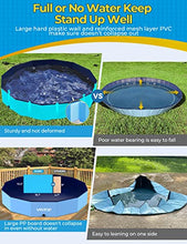 Load image into Gallery viewer, VISTOP Extra Large Foldable Dog Pool XXL, Hard Plastic Shell Portable Swimming Pool for Dogs Cats and Kids Pet Puppy Bathing Tub Collapsible Kiddie Pool (67inch.D x 11.8inch.H, Blue)
