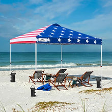 Load image into Gallery viewer, EAGLE PEAK 10x10 Pop Up Canopy Tent with Carry Bag, 4 Stakes, 4 Ropes, 4 Weight Bags, Easy Set Up Tent Canopy, 100sqft of Shade, American Flag
