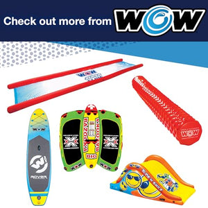 Wow Sports - Super Slide - Giant Inflatable Backyard Slide - Slip n Slide Fun for Adults & Children - Zigzag Sprinkler Design & 2 Mega Sleds - 25ft x 6 ft