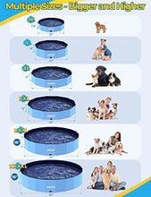 Load image into Gallery viewer, VISTOP Extra Large Foldable Dog Pool XXL, Hard Plastic Shell Portable Swimming Pool for Dogs Cats and Kids Pet Puppy Bathing Tub Collapsible Kiddie Pool (67inch.D x 11.8inch.H, Blue)
