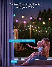 Load image into Gallery viewer, Govee Smart Outdoor String Lights H7021, RGBIC Warm White 96ft (2 Ropes of 48ft) LED Bulbs, WiFi Patio Lights Work with Alexa, Google, APP Control, IP65 Waterproof, Dimmable for Balcony, Backyard
