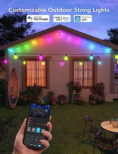 Load image into Gallery viewer, Govee Smart Outdoor String Lights H7021, RGBIC Warm White 96ft (2 Ropes of 48ft) LED Bulbs, WiFi Patio Lights Work with Alexa, Google, APP Control, IP65 Waterproof, Dimmable for Balcony, Backyard
