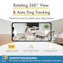 Load image into Gallery viewer, Furbo 360° Dog Camera + Nanny Bundle: Home Security &amp; Dog Safety Alerts, Rotating Pet Treat Dispenser Camera with Speaker, Smart Home Indoor Cam w Phone App (Additional Subscription Required at Setup)
