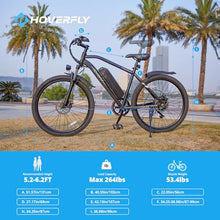 Load image into Gallery viewer, HOVERFLY OUREA Electric Bike 26&quot;, 750W Peak Motor Mountain Ebike, Up to 40 Miles 20MPH Removable Battery, 7-Speed and Shock Absorber, Electric Commuter Bike for Adults Black
