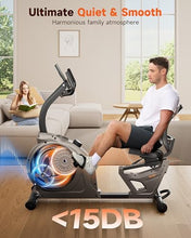 Load image into Gallery viewer, Niceday Recumbent Exercise Bike, Recumbent Bike for Home, Recumbent Stationary Bike 400LBS Weight Capacity, Magnetic Recumbent Bike with Smart APP, LCD Monitor, Heart Rate Handle
