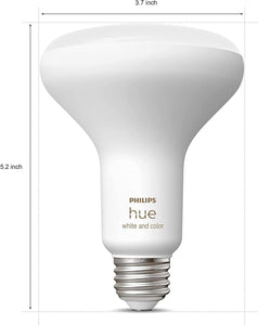 Philips Hue White & Color Ambiance BR30 LED Smart Bulbs, Bluetooth & Zigbee Compatible (Hue Hub Optional), Compatible with Alexa & Google Assistant, New Version, 4 Bulbs