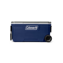 Load image into Gallery viewer, Coleman 316 Series Insulated Portable Cooler with Heavy Duty Wheels, Leak-Proof Wheeled Cooler, 100+ Can Capacity, Ideal for Tailgating, Camping, Beach, Sports and More
