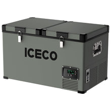 Load image into Gallery viewer, ICECO VL60 Dual Zone Portable Refrigerator with SECOP Compressor, 60 Liters Platinum Compact Refrigerator, DC 12/24V, AC 110-240V, 0℉ to 50℉, Home &amp; Car Use (with Insulated Cover)
