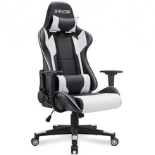 Load image into Gallery viewer, Homall Gaming Chair, Office Chair High Back Computer Chair Leather Desk Chair Racing Executive Ergonomic Adjustable Swivel Task Chair with Headrest and Lumbar Support (White)
