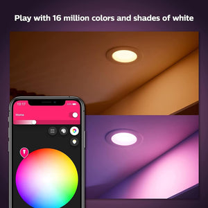 Philips Hue White & Color Ambiance BR30 LED Smart Bulbs, Bluetooth & Zigbee Compatible (Hue Hub Optional), Compatible with Alexa & Google Assistant, New Version, 4 Bulbs