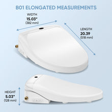 Load image into Gallery viewer, LEIVI Electric Bidet Smart Toilet Seat with Dual Control Mode, Adjustable Warm Water and Air Dryer, Ultra Slim Heated Toilet Seat, Oscillating and Pulsating Spray Wash, LED Nightlight, Elongated
