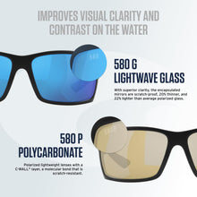 Load image into Gallery viewer, Costa Del Mar Man Sunglasses Midnight Blue Frame, Gray Gradient Lenses, 63MM
